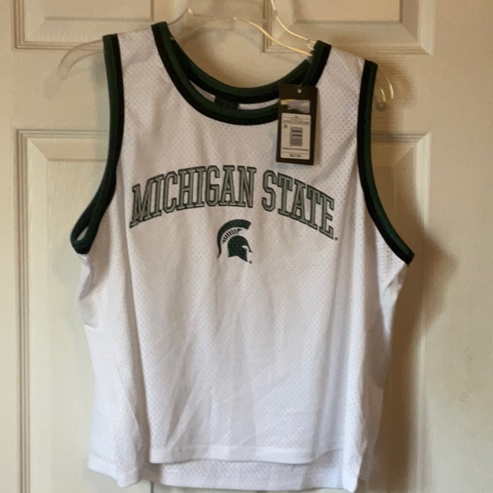 Captivating Michigan State Spartan Collegiate Sleeveless Tank Top Size XL